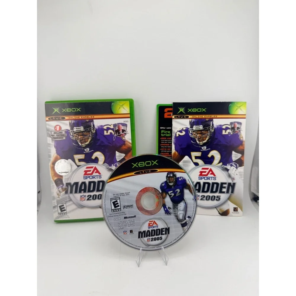 Madden NFL 2005 Microsoft Xbox Original CIB Ray Lewis Football Game NTSC